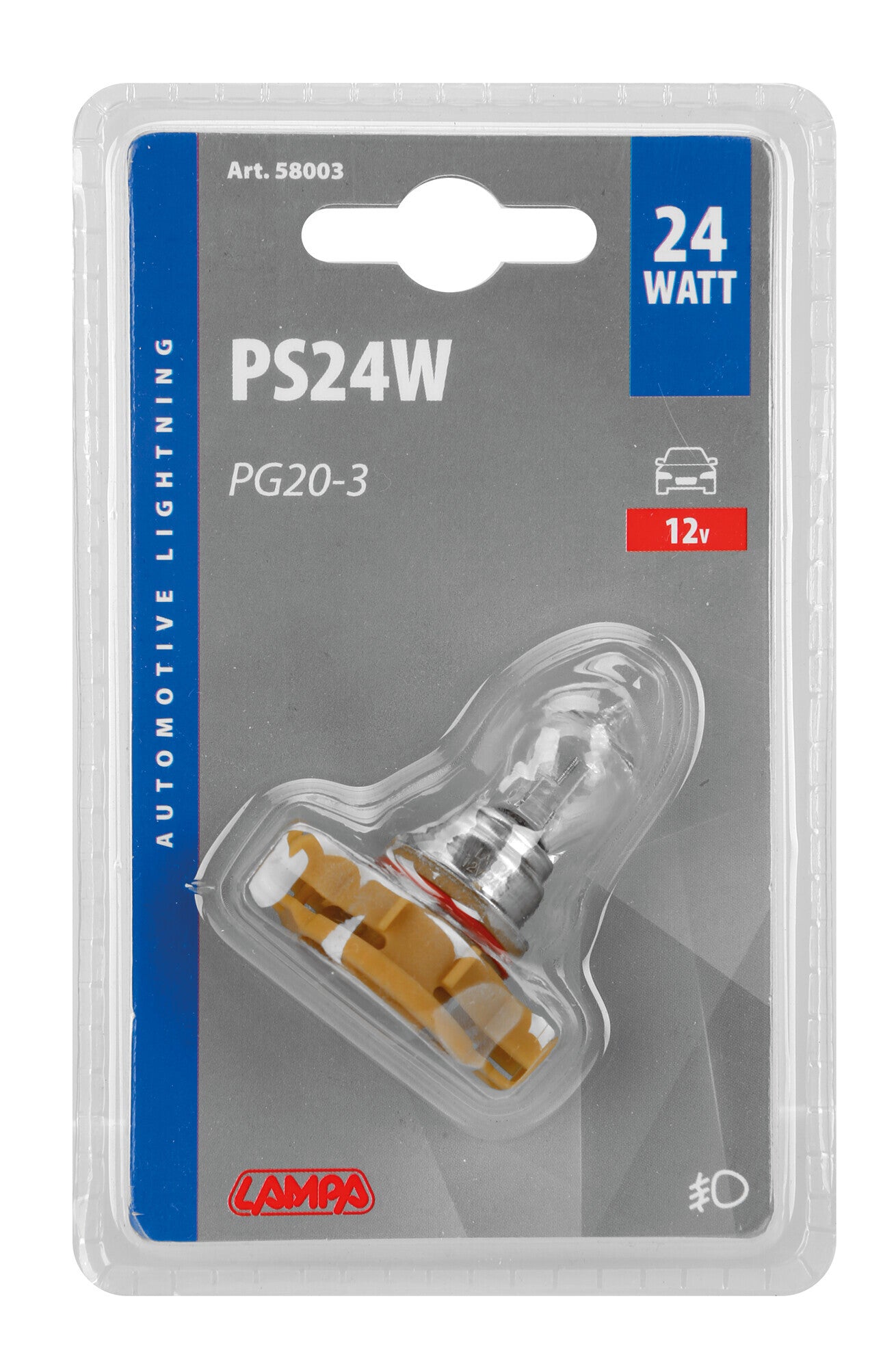 12V Lampada alogena - PS24W - 24W - PG20-3 - 1 pz - D/Blister