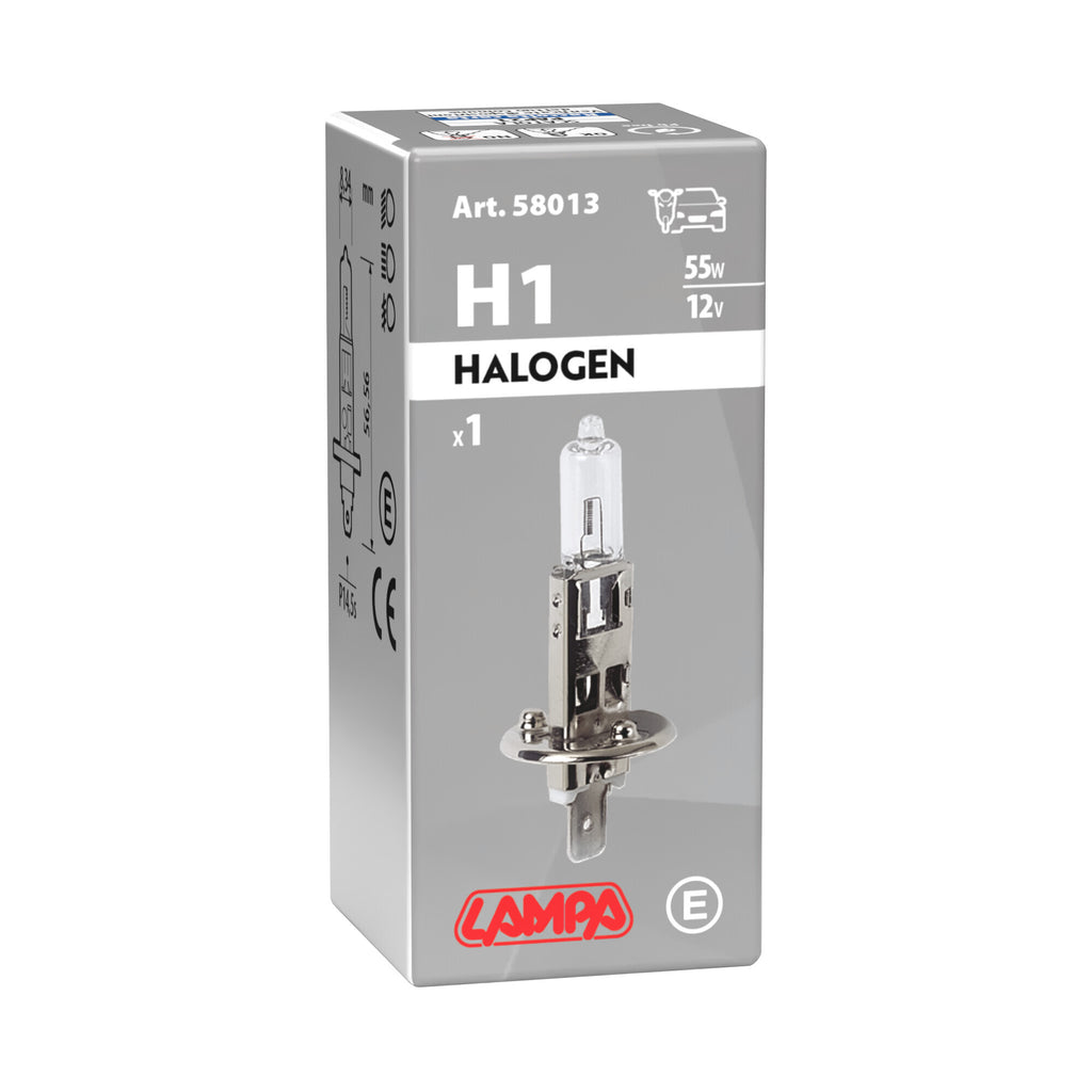 12V Lampada alogena - H1 - 55W - P14,5s - 1 pz - Scatola
