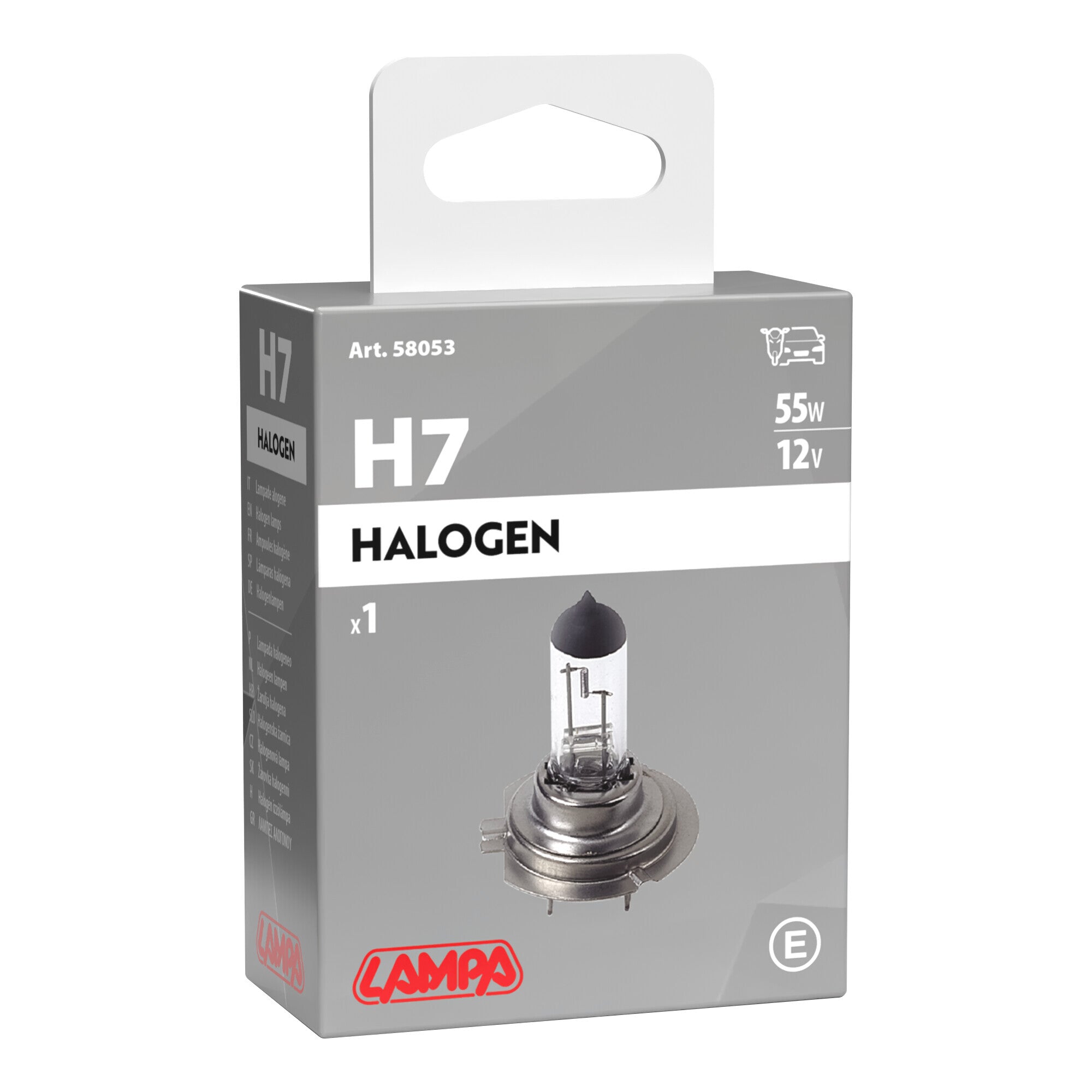 12V Lampada alogena - H7 - 55W - PX26d - 1 pz - Scatola