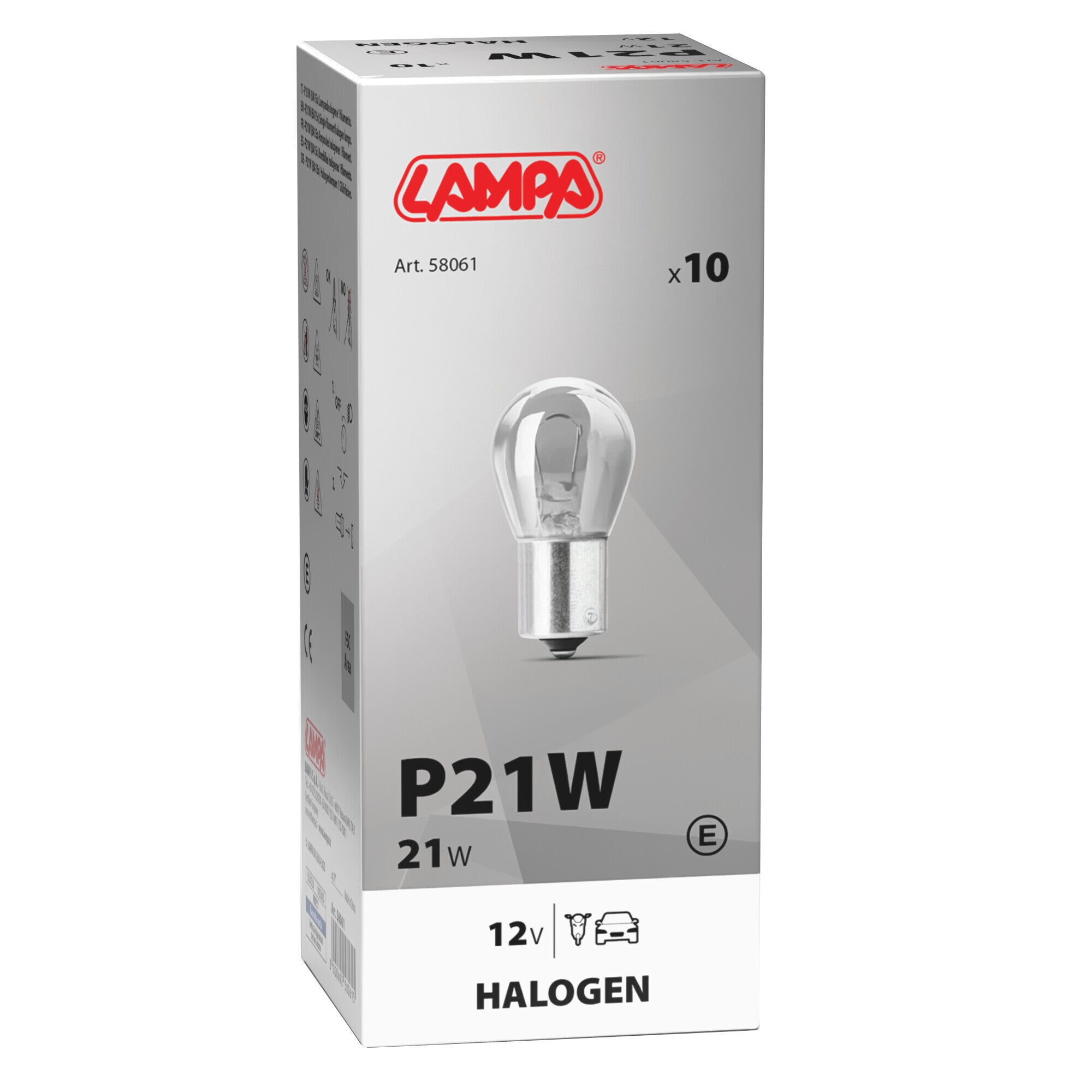 12V Lampada 1 filamento - P21W - 21W - BA15s - 10 pz - Scatola