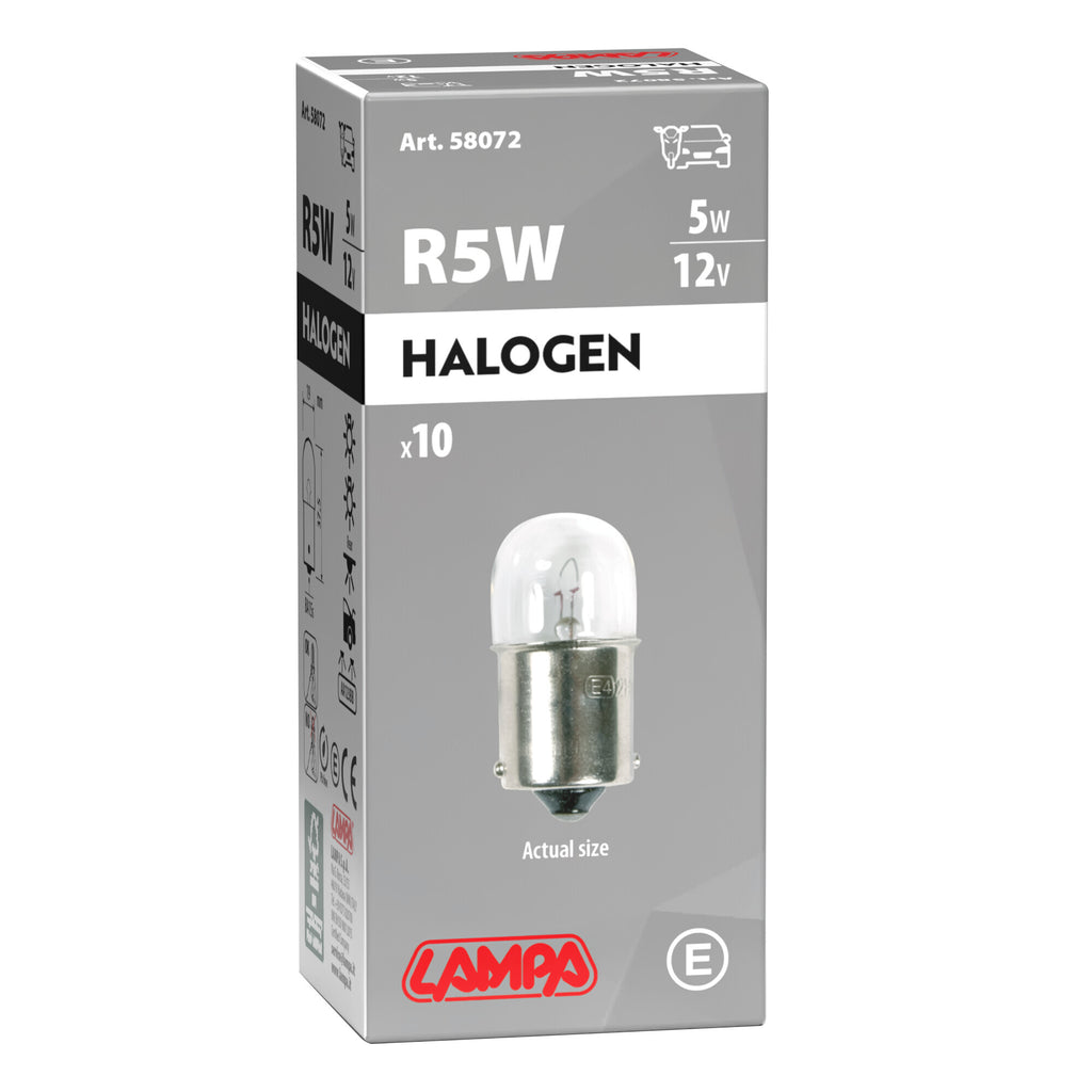 12V Lampada sferica - R5W - 5W - BA15s - 10 pz - Scatola