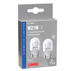 12V Lampada con zoccolo vetro - W21W - 21W - W3x16d - 2 pz - Scatola