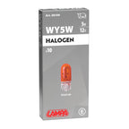 12V Lampada con zoccolo vetro - WY5W - 5W - W2,1x9,5d - 10 pz - Scatola - Arancio