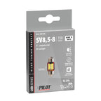 12/24V Led Series - 10 SMD x 1 chip - 12x31 mm - SV8,5-8 - 1 pz - Scatola - Bianco - Doppia polarità - Resistenza incorporata