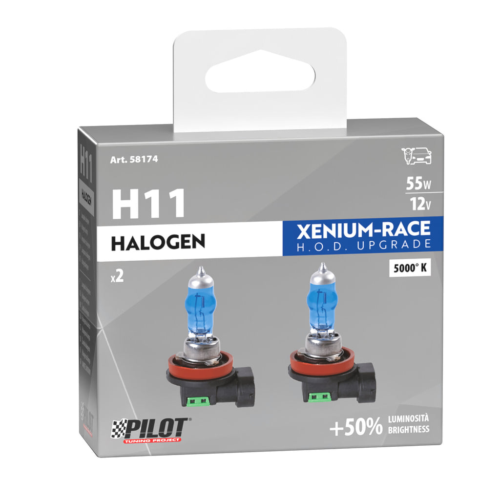 12V Lampada alogena Xenium Race - H11 - 55W - PGJ19-2 - 2 pz - Scatola