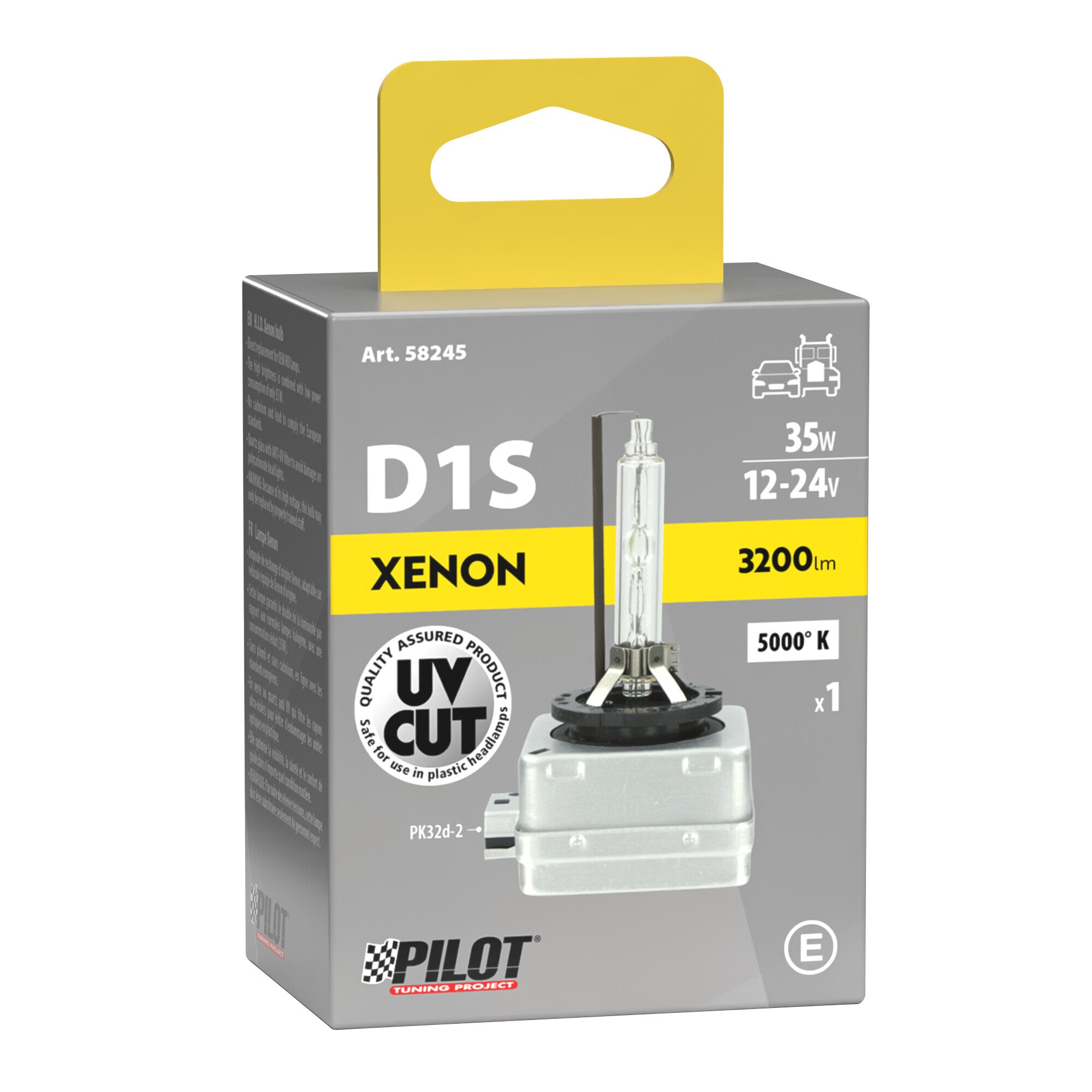 Lampada HID Xenon 5.000°K - D1S - 35W - PK32d-2 - 1 pz - Scatola