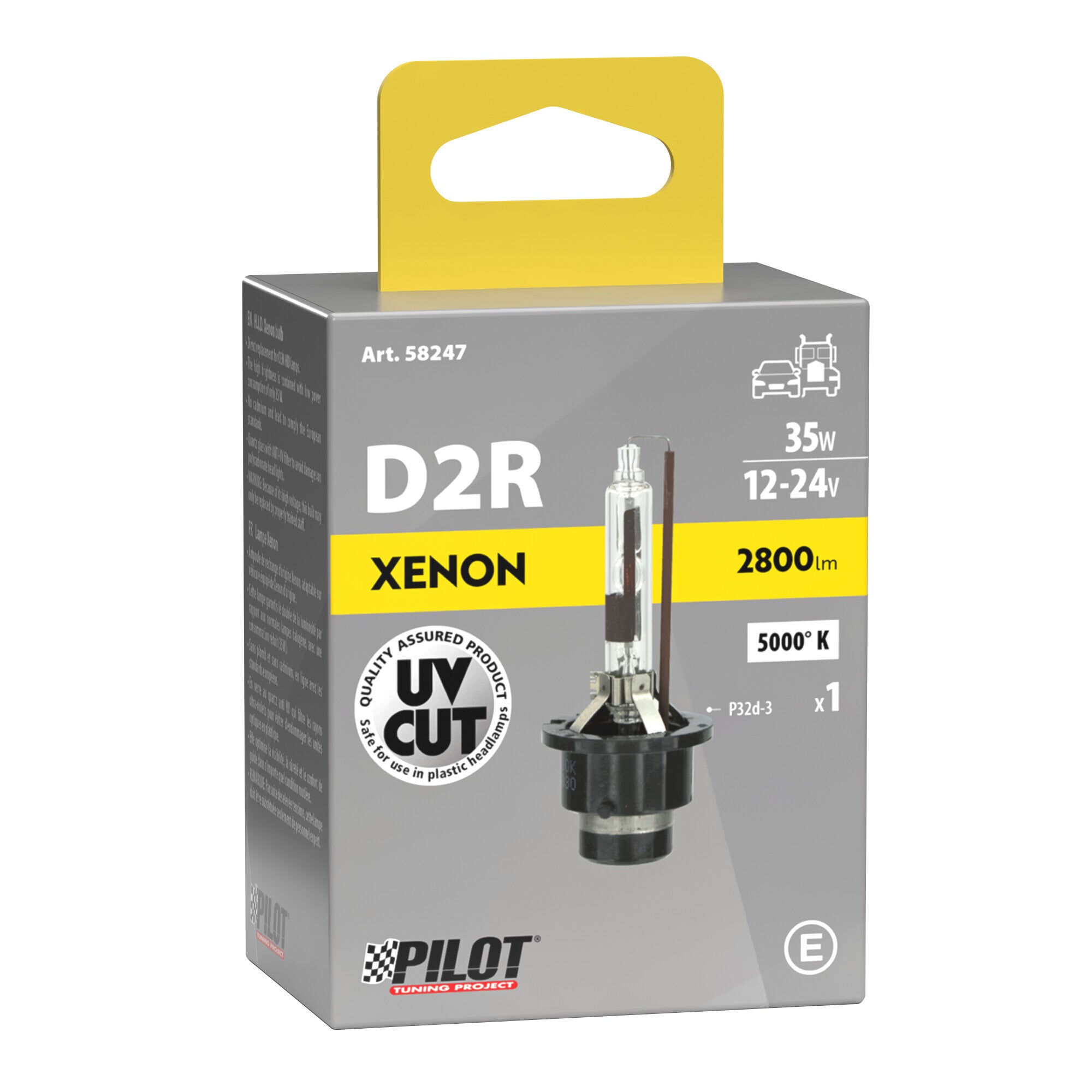 Lampada HID Xenon 5.000°K - D2R - 35W - P32d-3 - 1 pz - Scatola
