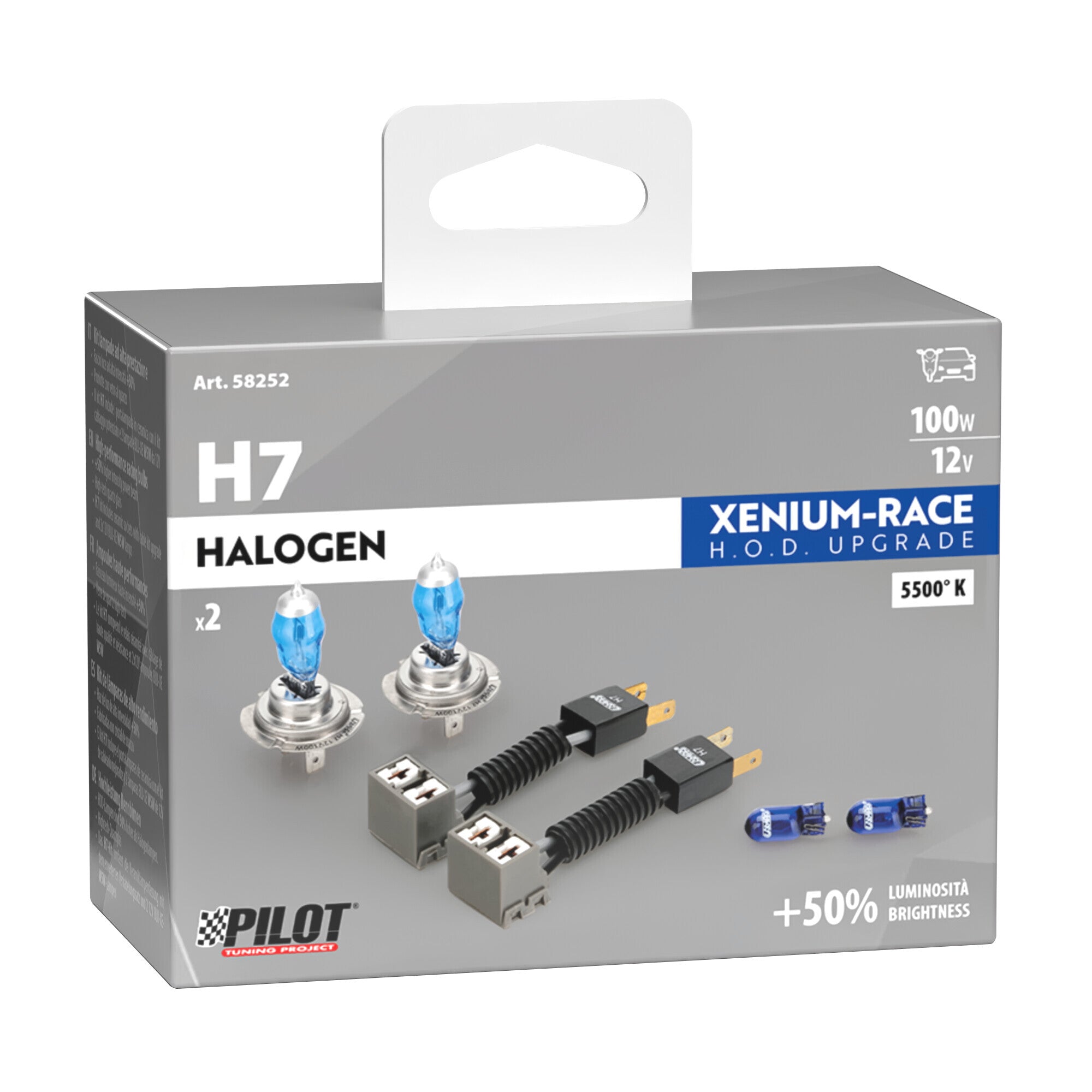12V Xenium Race Bonus-Pack - (H7) - 100W - PX26d - 2 pz - Scatola