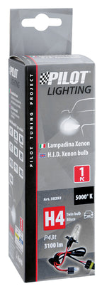 12V Lampadina HID Xenon 5.000K - H4 - 1 pz - Scatola - (Bi-Lampada)