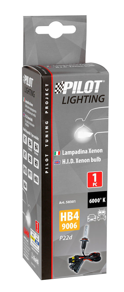 12/24V Lampadina HID Xenon 6.000K - HB4 9006 - 1 pz - Scatola