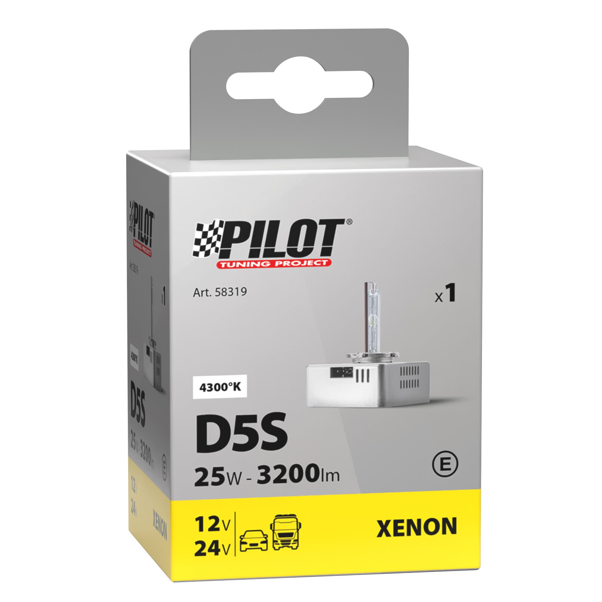 Lampada HID Xenon 4.300°K - D5S - 25W - PK32d-7 - 1 pz - Scatola