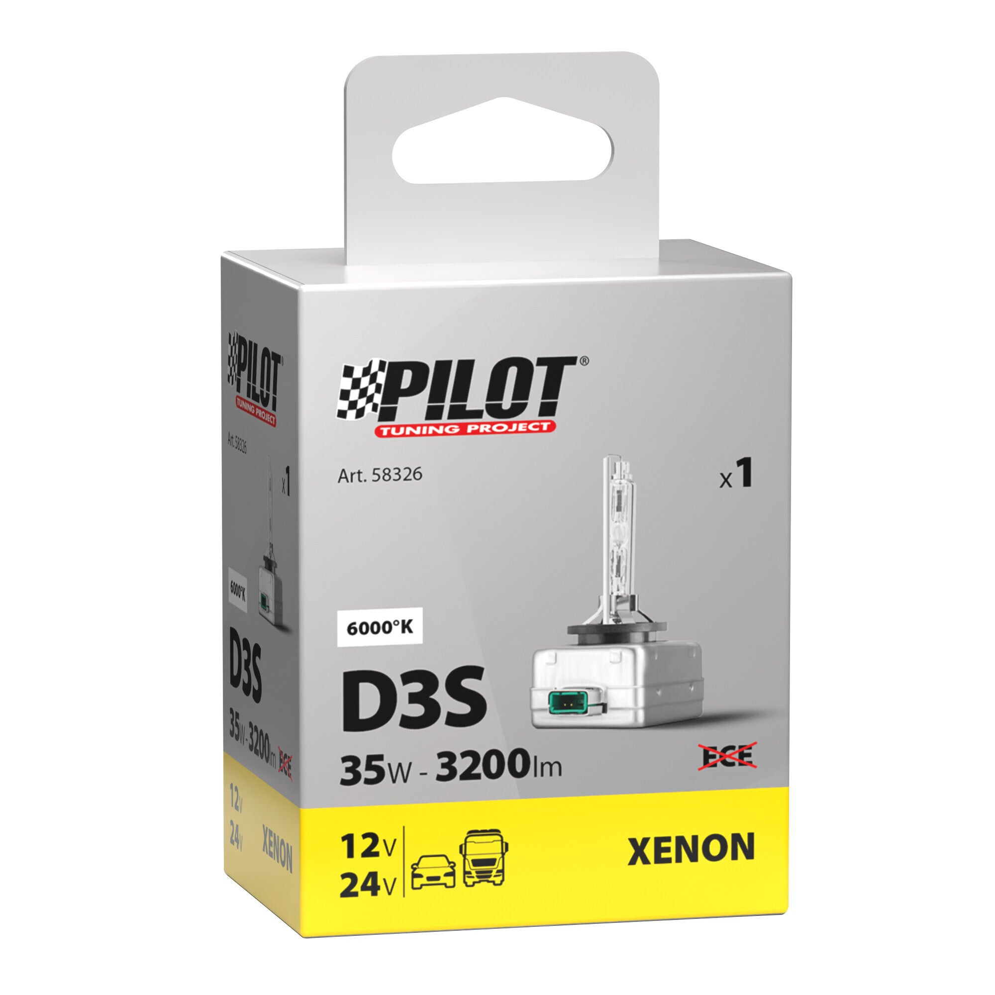 Lampada HID Xenon 6.000°K - D3S - 35W - PK32d-5 - 1 pz - Scatola
