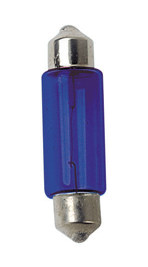 12V Lampada siluro - (C10W) - 11x35 mm - 10W - SV8,5-8 - 2 pz - D/Blister - Blu