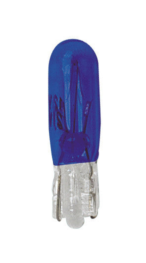 12V Lampada con zoccolo vetro - (T5) - 1,2W - W2x4,6d - 2 pz - D/Blister - Blu