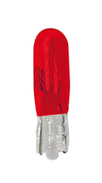 12V Lampada con zoccolo vetro - (T5) - 1,2W - W2x4,6d - 2 pz - Scatola - Rosso