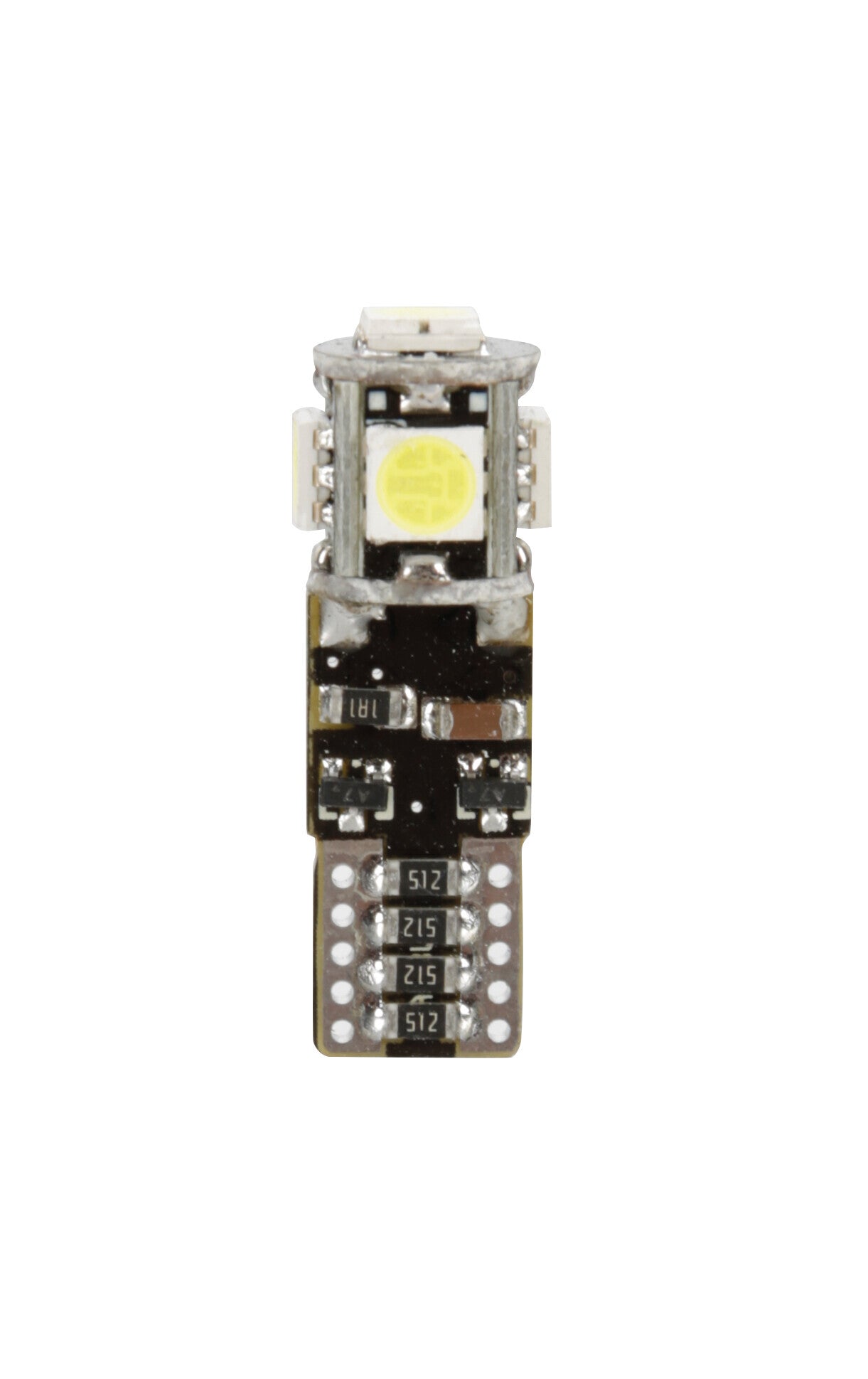 12/24V Led series - 5 Led SMD - (T10) - W2,1x9,5d - 2 pz - Scatola - Bianco - Doppia polarità - Resistenza incorporata
