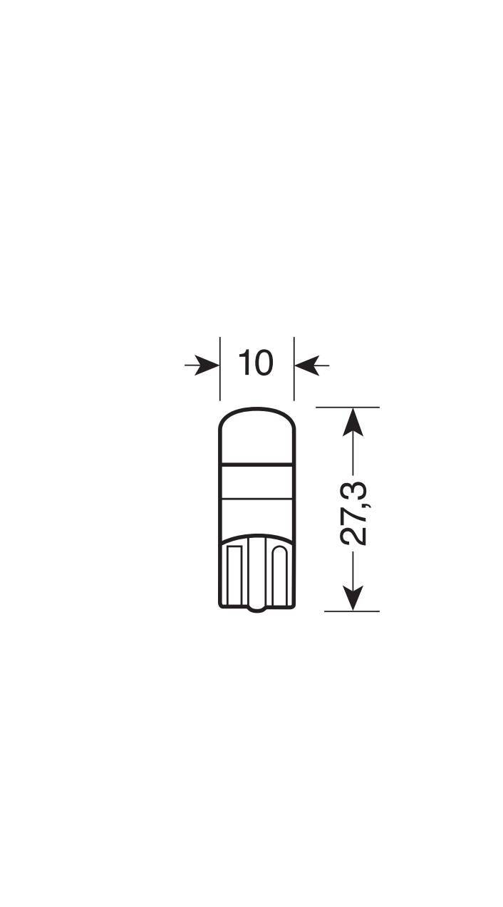 12/24V Led Series 1 SMD x 1 chip - (T10) - W2,1x9,5d - 20 pz - Scatola - Bianco - Doppia polarità - Resistenza incorporata