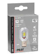 12/24V Mega-Led 2 - 2 SMD x 12 chip - (S2) - BA20d - 1 pz - Scatola - Bianco - Doppia polarità - Resistenza incorporata