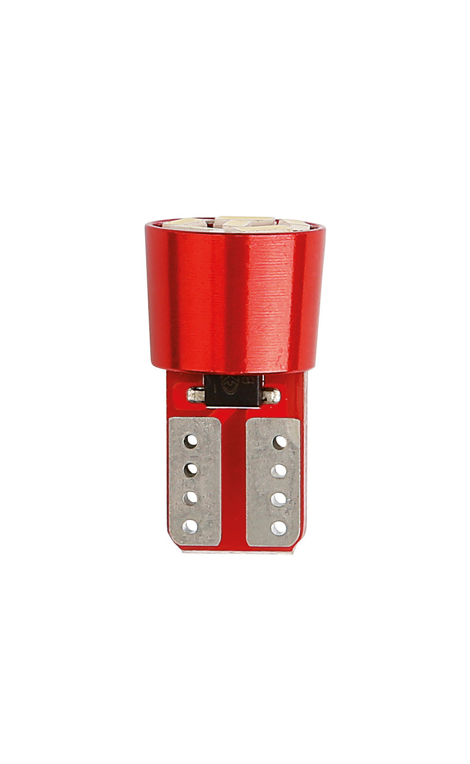 12V Led series - 6 Led SMD - (T10) - W2,1x9,5d - 2 pz - Scatola - Bianco - Doppia polarità - Resistenza incorporata