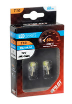 12V Led series - 6 Led COB - (T10) - W2,1x9,5d - 2 pz - Scatola - Bianco