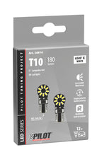 12V Hyper-Led 18 - 18 SMD x 1 chips - (T10) - W2,1x9,5d - 2 pz - Scatola - Bianco - Doppia polarità - Resistenza incorporata