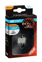 12V Led Series - 6 Led - 18x31 mm - SV8,5-8 - 1 pz - Scatola - Bianco