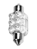 12V Led Series - 6 Led - 13x35 mm - SV8,5-8 - 1 pz - Scatola - Bianco