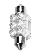 12V Led Series - 6 Led - 13x35 mm - SV8,5-8 - 1 pz - Scatola - Bianco