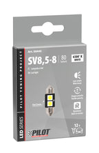 12V Led Series - 2 SMD x 3 chips - 10x32 mm - SV8,5-8 - 1 pz - Scatola - Bianco - Doppia polarità - Resistenza incorporata