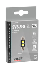 12V Led Series - 2 SMD x 3 chips - (C5W) - 10x36 mm - SV8,5-8 - 1 pz - Scatola - Bianco - Doppia polarità - Resistenza incorporata