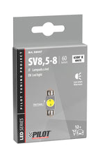 12V Led Series - 1 SMD x 2 chips - 10x31 mm - SV8,5-8 - 1 pz - Scatola - Bianco