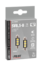 12V Led Series - 3 SMD x 3 chips - (C5W) - 10x36 mm - SV8,5-8 - 1 pz - Scatola - Bianco - Doppia polarità - Resistenza incorporata