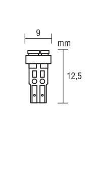 12V Hyper-Led 3 - 3 SMD x 1 chip - (T5) - W2x4,6d - 2 pz - Scatola - Bianco
