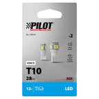 12V Hyper-Led 15 - 5 SMD x 3 chips - (T10) - W2,1x9,5d - 2 pz - Scatola - Bianco - Doppia polarità