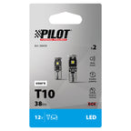 12V Hyper-Led 9 - 3 SMD x 3 chips - (T10) - Trifocus - W2,1x9,5d - 2 pz - Scatola - Bianco - Doppia polarità - Resistenza incorporata