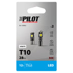 12V Hyper-Led 9 - 3 SMD x 3 chips - (T10) - Trifocus - W2,1x9,5d - 2 pz - Scatola - Bianco - Doppia polarità - Resistenza incorporata