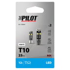12V Hyper-Led 24 - 8 SMD x 3 chips - (T10) - Trifocus - W2,1x9,5d - 2 pz - Scatola - Bianco - Doppia polarità - Resistenza incorporata