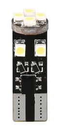 12V Hyper-Led 24 - 8 SMD x 3 chips - (T10) - Trifocus - W2,1x9,5d - 2 pz - Scatola - Bianco - Doppia polarità - Resistenza incorporata