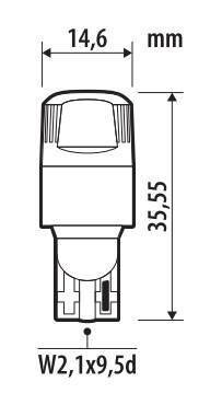12V Ultra-Lumen Series - (W16W) - W2,1x9,5d - 2 pz - Scatola - Bianco - Doppia polarità - Resistenza incorporata