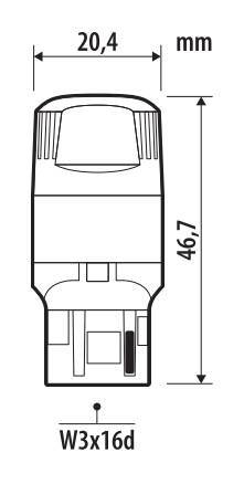 12V Ultra-Lumen Series - (W21W) - W3x16d - 2 pz - Scatola - Bianco - Doppia polarità - Resistenza incorporata