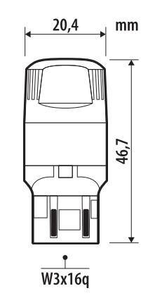 12V Ultra-Lumen Series - (W21/5W) - W3x16q - 2 pz - Scatola - Bianco - Doppia polarità - Resistenza incorporata