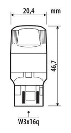 12V Ultra-Lumen Series - (W21/5W) - W3x16q - 2 pz - Scatola - Bianco - Doppia polarità - Resistenza incorporata