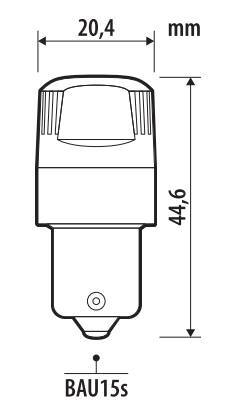 12V Ultra-Lumen Series - (PY21W) - BAU15s - 2 pz - Scatola - Arancio - Doppia polarità - Resistenza incorporata