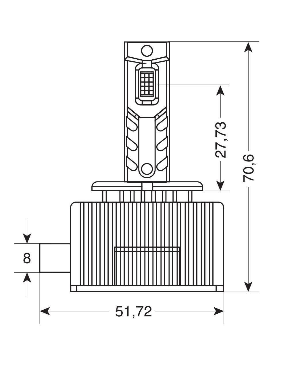 12/24V Lampade a Led per conversione fari Xenon - (D8S) - 35W - 2 pz - Scatola