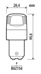12V Ultra-Lumen Series - (P21/4W) - BAZ15d - 2 pz - Scatola - Bianco - Doppia polarità - Resistenza incorporata
