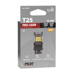 12/24V Pro-User Series - (PY27/7W) - W2,5x16q - 1 pz - Scatola - Arancio - Doppia polarità - Resistenza incorporata