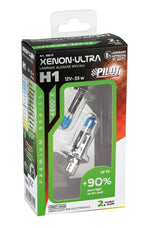 12V Lampada alogena Xenon Ultra +90% luce - H1 - 55W - P14,5s - 2 pz - Scatola