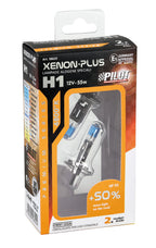 12V Lampada alogena Xenon Plus +50% luce - H1 - 55W - P14,5s - 2 pz - Scatola