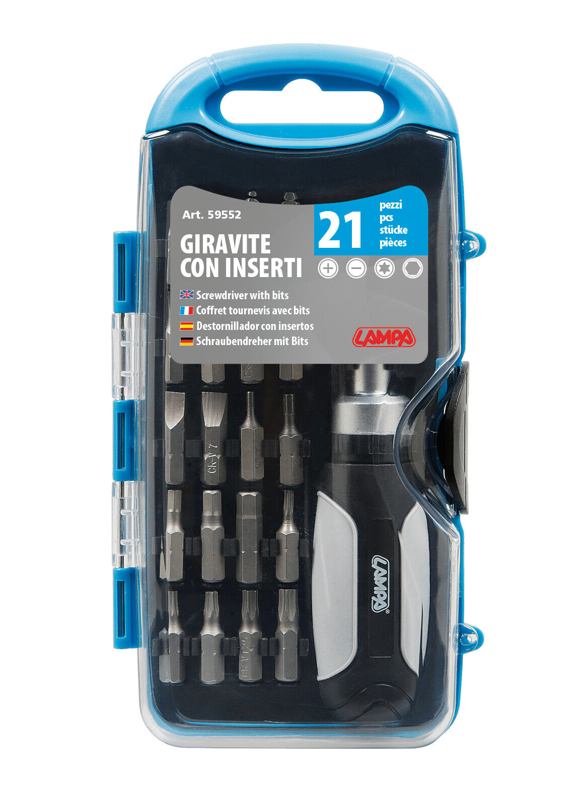 Set cacciavite con inserti, 21 pz