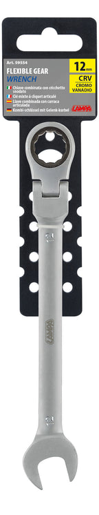 Chiave combinata con cricchetto snodato - 12 mm